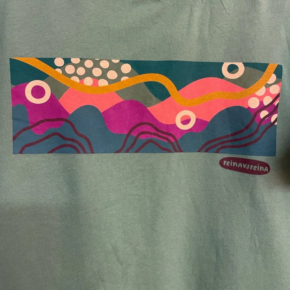 Well Worn Reinavsteina graphic Tee green size Large - Picture 3 of 5